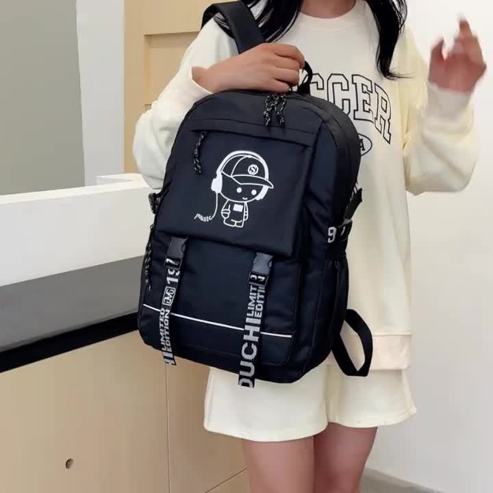 Stylish Backpacks for Students, Fashionable Bags for Women, Oxford Cloth Backpacks for Middle And High School Students [Zipper Direction Random, Shoulder Strap Letters Random]