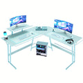 L Shaped Gaming Desk, 51 Inch Computer Desk with Monitor Stand, PC Gaming Desk, Corner Desk, Home Office Desk