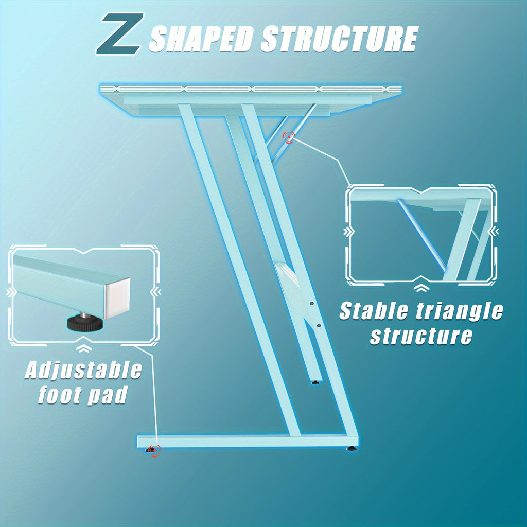L Shaped Gaming Desk, 51 Inch Computer Desk with Monitor Stand, PC Gaming Desk, Corner Desk, Home Office Desk
