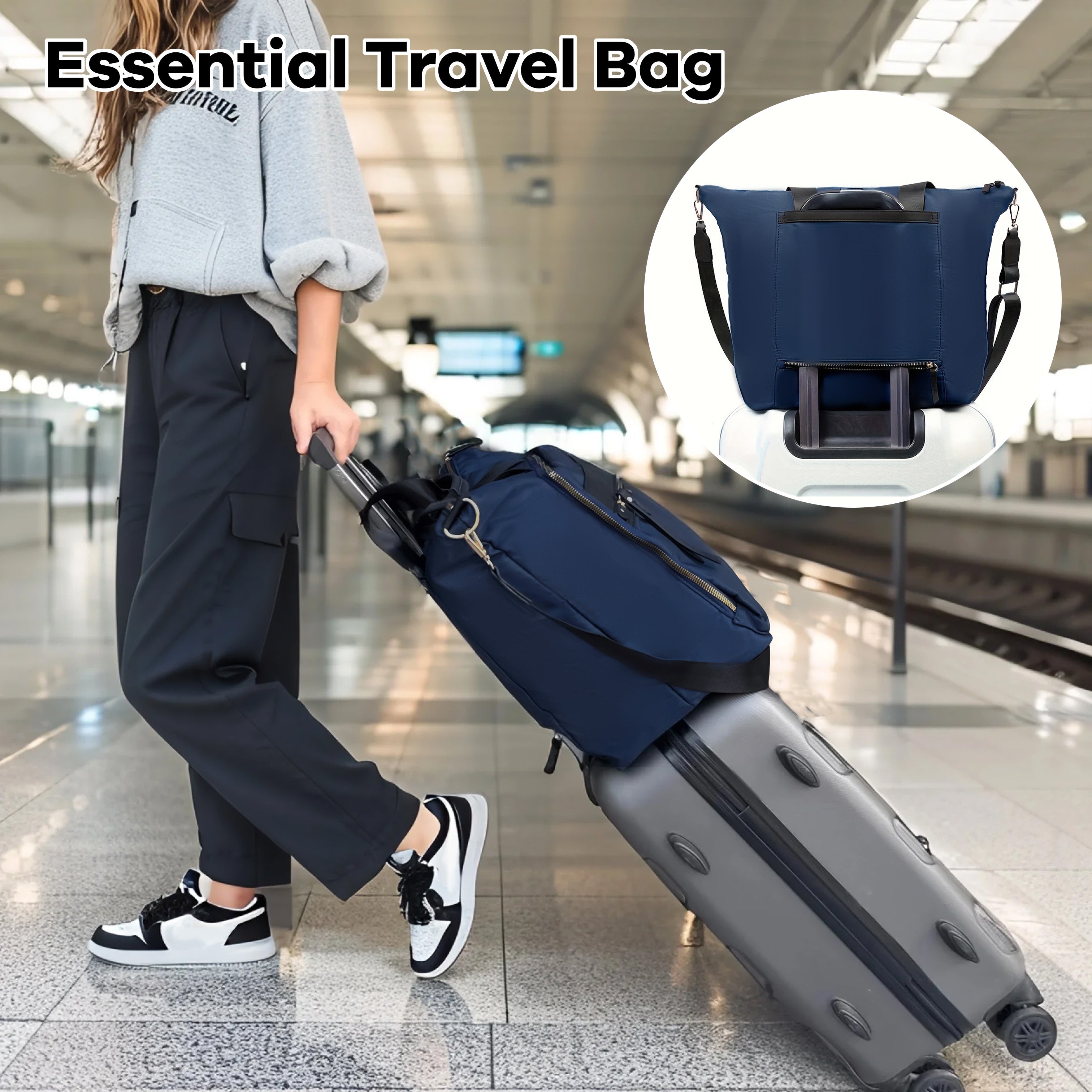 [Unisex Large Capacity Travel Bag]-Multi-functional travel bag-Separation of Wet and Dry | Stylish And Practical Compartment Design-Convenient Side Pocket,Holds 15.6-inch Computer, Ideal for home organization, family trips, h