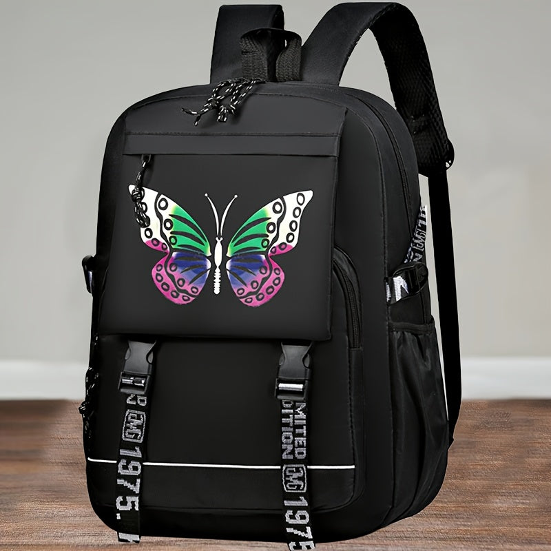 Stylish Backpacks for Students, Fashionable Bags for Women, Oxford Cloth Backpacks for Middle And High School Students [Zipper Direction Random, Shoulder Strap Letters Random]