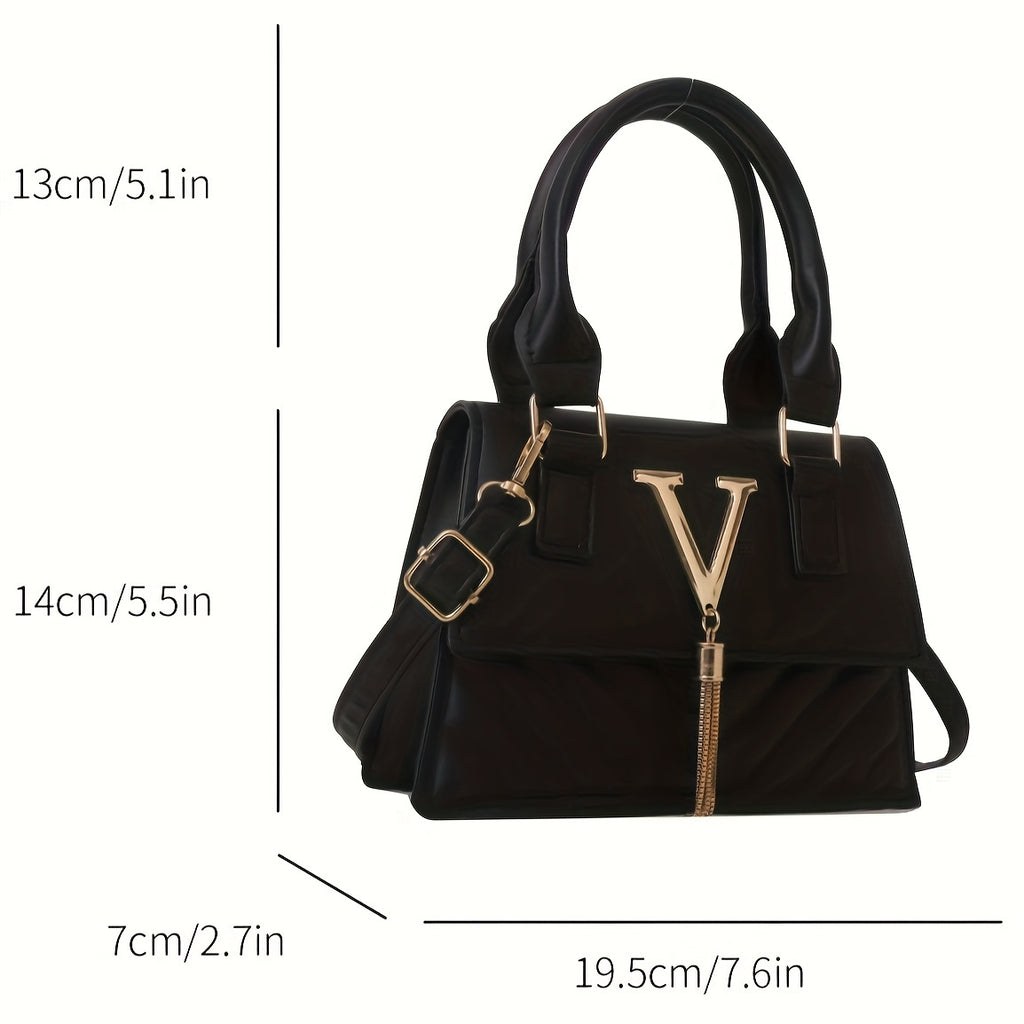 [High-End Chain Bags] New Spring And Summer 2024 Collection Trendy Chain Bags for Women, Featuring High-End Embossed Design, Suitable for Shoulder, Hand, And Crossbody Wear, with Stylish Tassel Pendants