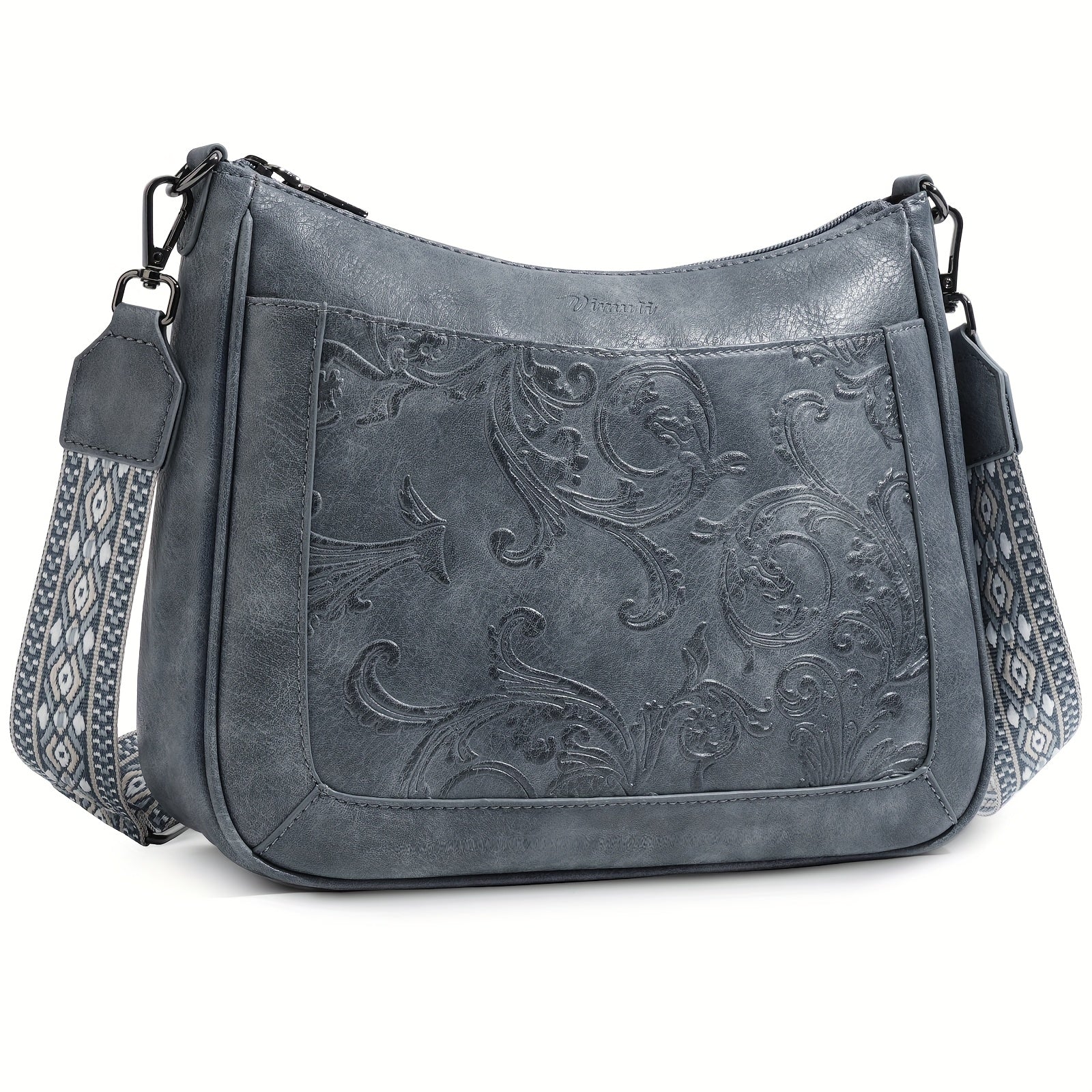 Embossed Crossbody Handbags Shoulder Bags For Women - Everyday Purse With Adjustable Strap - Ladies Bag