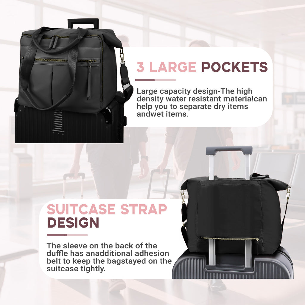 [Unisex Large Capacity Travel Bag]-Multi-functional travel bag-Separation of Wet and Dry | Stylish And Practical Compartment Design-Convenient Side Pocket,Holds 15.6-inch Computer, Ideal for home organization, family trips, h