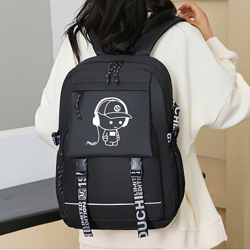 Stylish Backpacks for Students, Fashionable Bags for Women, Oxford Cloth Backpacks for Middle And High School Students [Zipper Direction Random, Shoulder Strap Letters Random]