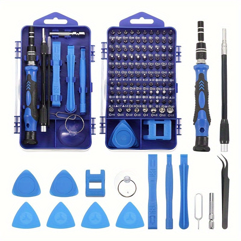 1SET 1pc 115-in-1 Blue Precision Screwdriver Set, Upgraded Multifunctional Electronic Repair Tool Set, Comes with Box, Many Styles, Suitable for Electronic Products, Phones, Computers, iPhones, Glasses, Watches, etc