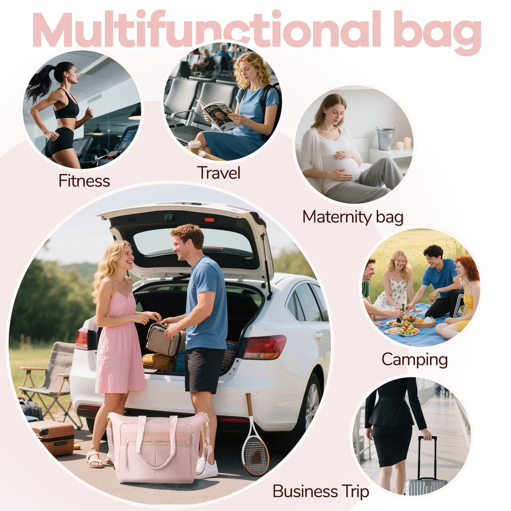 [Unisex Large Capacity Travel Bag]-Multi-functional travel bag-Separation of Wet and Dry | Stylish And Practical Compartment Design-Convenient Side Pocket,Holds 15.6-inch Computer, Ideal for home organization, family trips, h