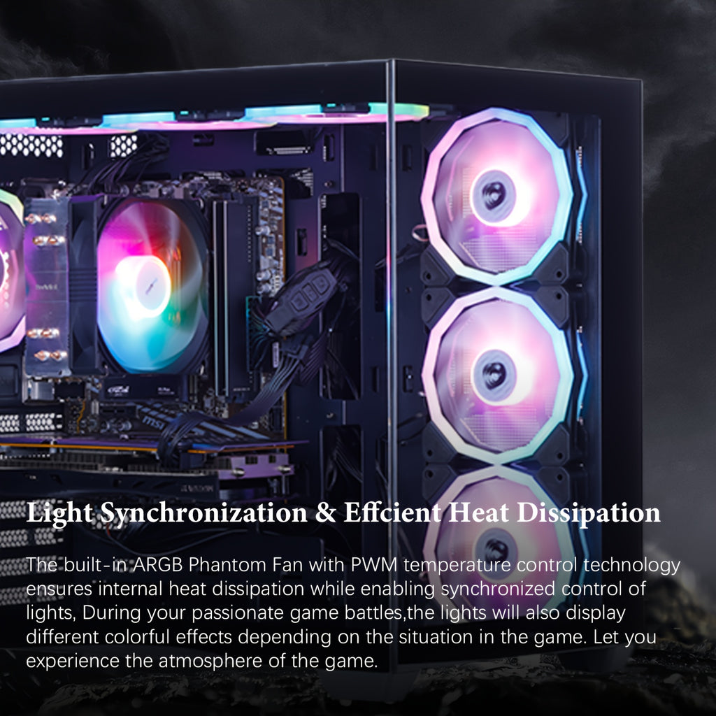 Mloong Gaming PC with AMD Ryzen 5 5500, Radeon RX 6600, 1TB SSD, 16GB RAM, 4K Gaming, RGB Lighting, 3ms Response Time, 110V/220V, 4K Gaming Setup, Gaming Desktop, Gaming Pc, Gaming Setup, Gaming Pc, Gaming