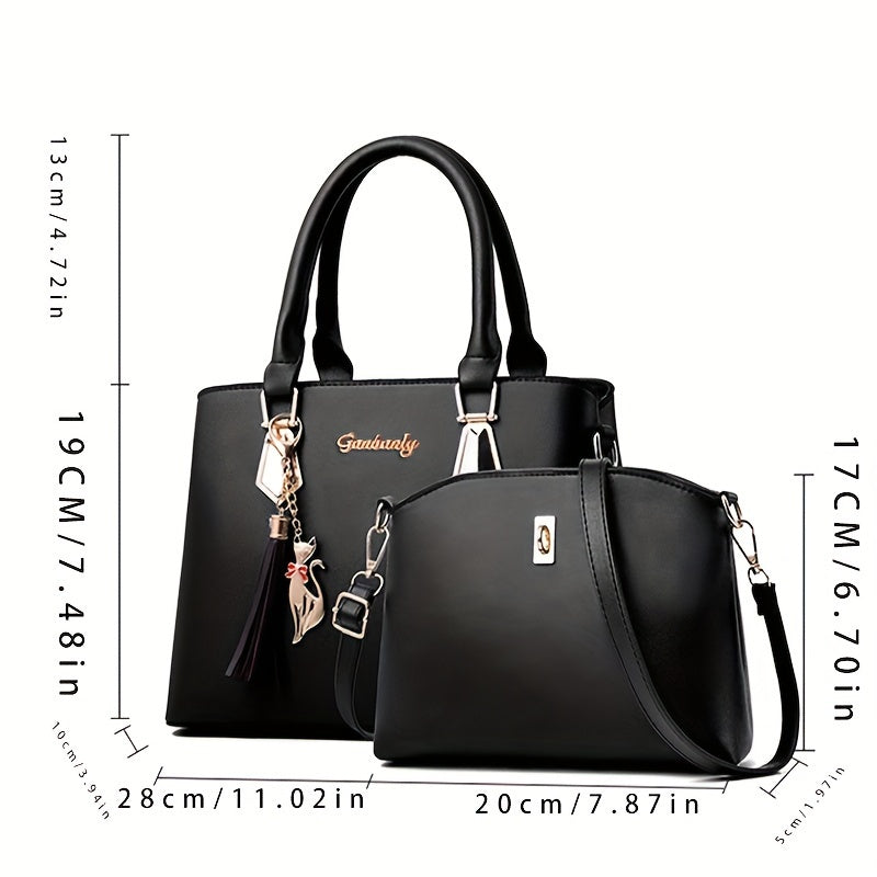 Elegant Women's Handbag Set with Snakeskin Pattern, PU Material, Embroidered Animal Theme, Stain Resistant with Adjustable Strap and Zip Closure, Quilted Polyester Lined – Taizhou-Origin Elegant Bags for Women