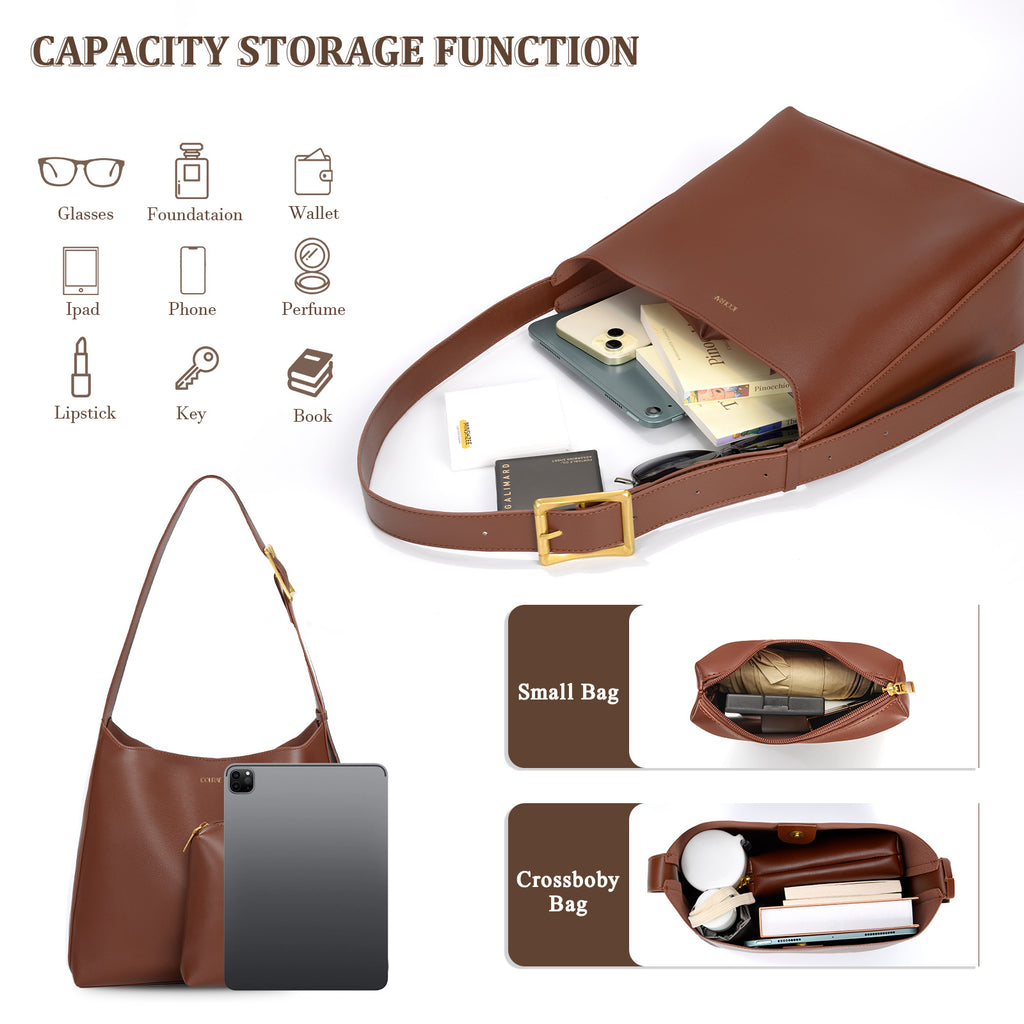 Women's Tote Bag Vegan Leather Travel Work Hobo Bags For Women Medium Slouchy Designer Handbags Fashion Purses
