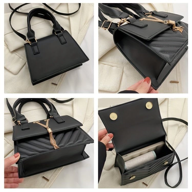 [High-End Chain Bags] New Spring And Summer 2024 Collection Trendy Chain Bags for Women, Featuring High-End Embossed Design, Suitable for Shoulder, Hand, And Crossbody Wear, with Stylish Tassel Pendants