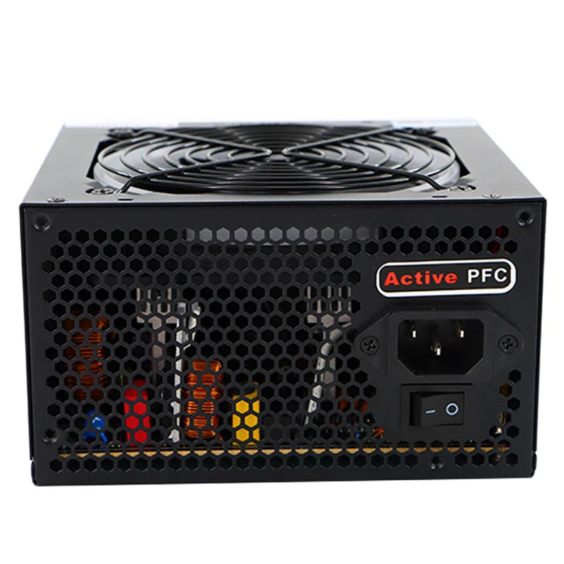 JULONGFENGBAO 600W APFC ATX Fully Modular RGB 12cm Fan PC Gaming Computer Power Supply 80Plus Standard for Server Desktop PSU