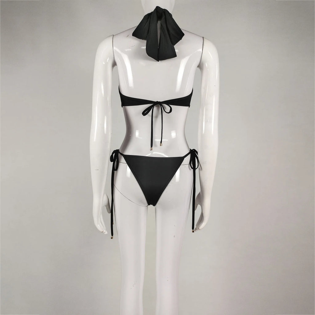 Women Clothes Elegant Hollow Out Two Piece Set Fashion Bodysuit Casual Suits