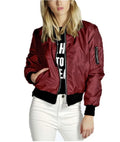 2024 Spring Autumn Women Jackets Fashion Basic Bomber Jackets Long Sleeve Windbreaker Casual Stand Collar Thin Slim Outerwear