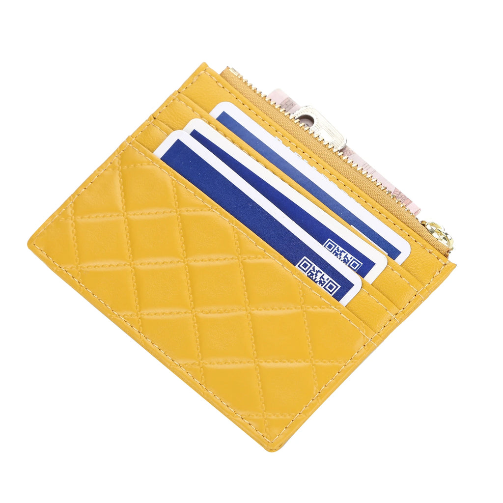 New Mini Women Wallets Card Wallets Slim Zipper PU Leather Top Quality Fashion Female Purse Card Holder Wallet
