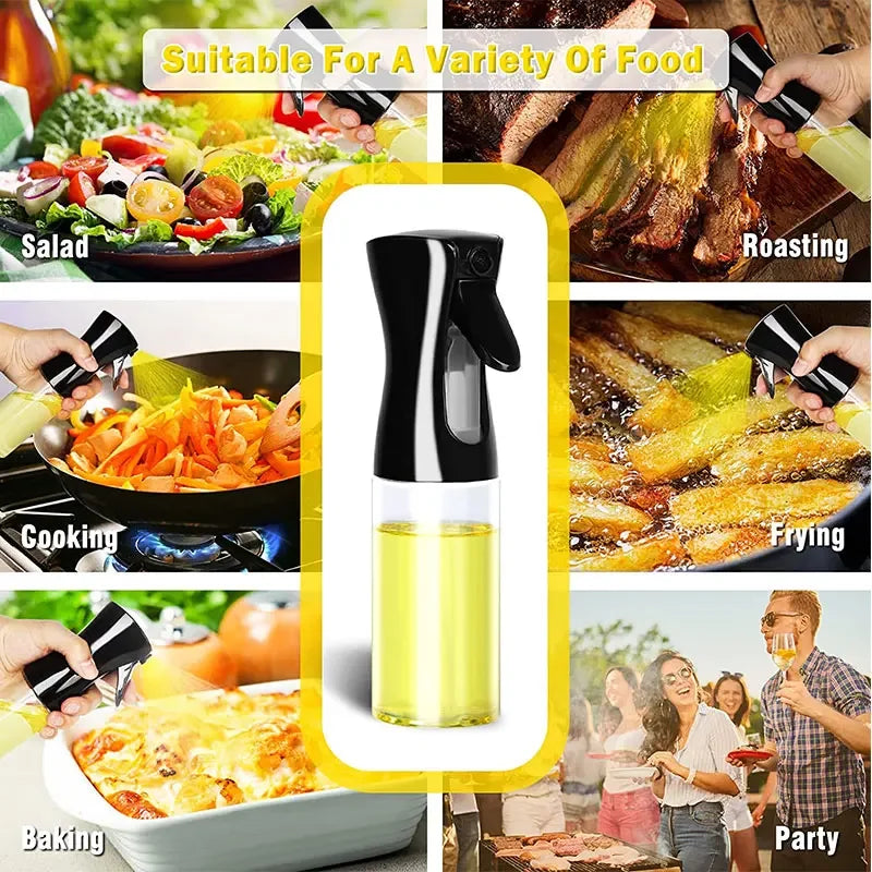 200/300/500ml Oil Spray Bottle BBQ Cooking Olive Oil Sprayer Plastic Baking Oil Spray Empty Bottle Vinegar Bottle Or  Oil brush