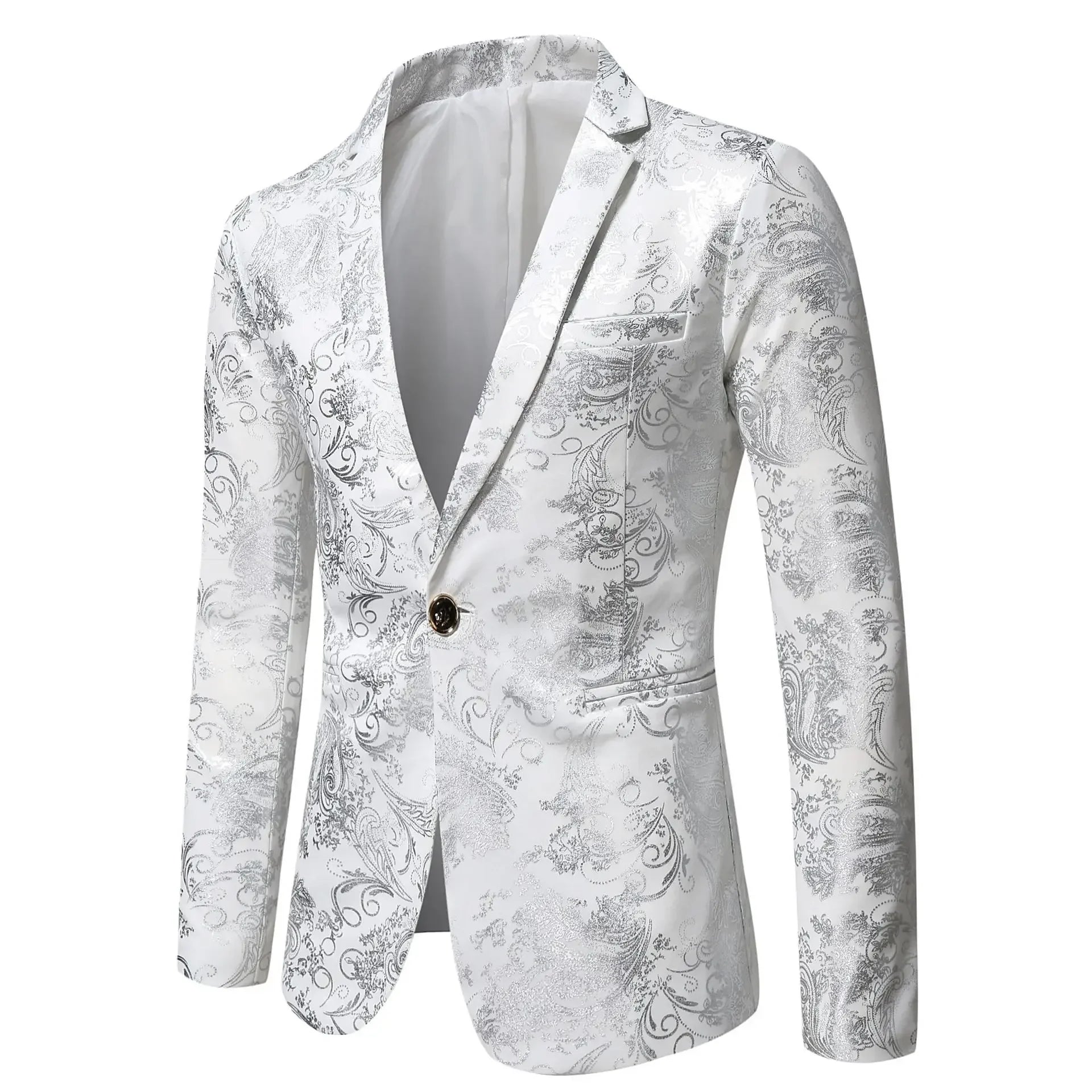 Blazer Mens Jacket Fashion Business Handsome British Style Casual Slim-fit Print Wedding Work Hot Chick At The Bar  Blazers