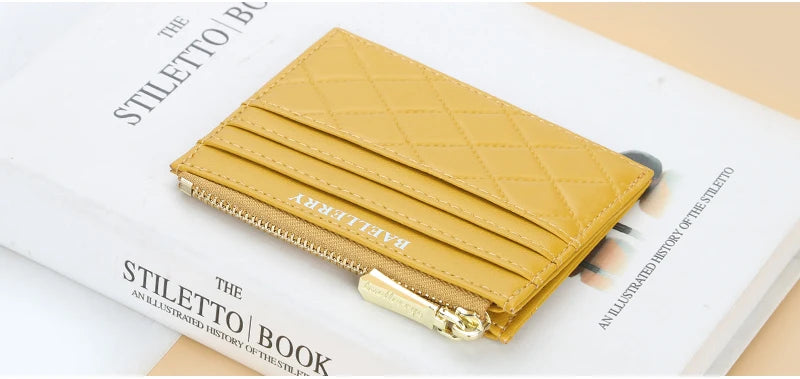 New Mini Women Wallets Card Wallets Slim Zipper PU Leather Top Quality Fashion Female Purse Card Holder Wallet