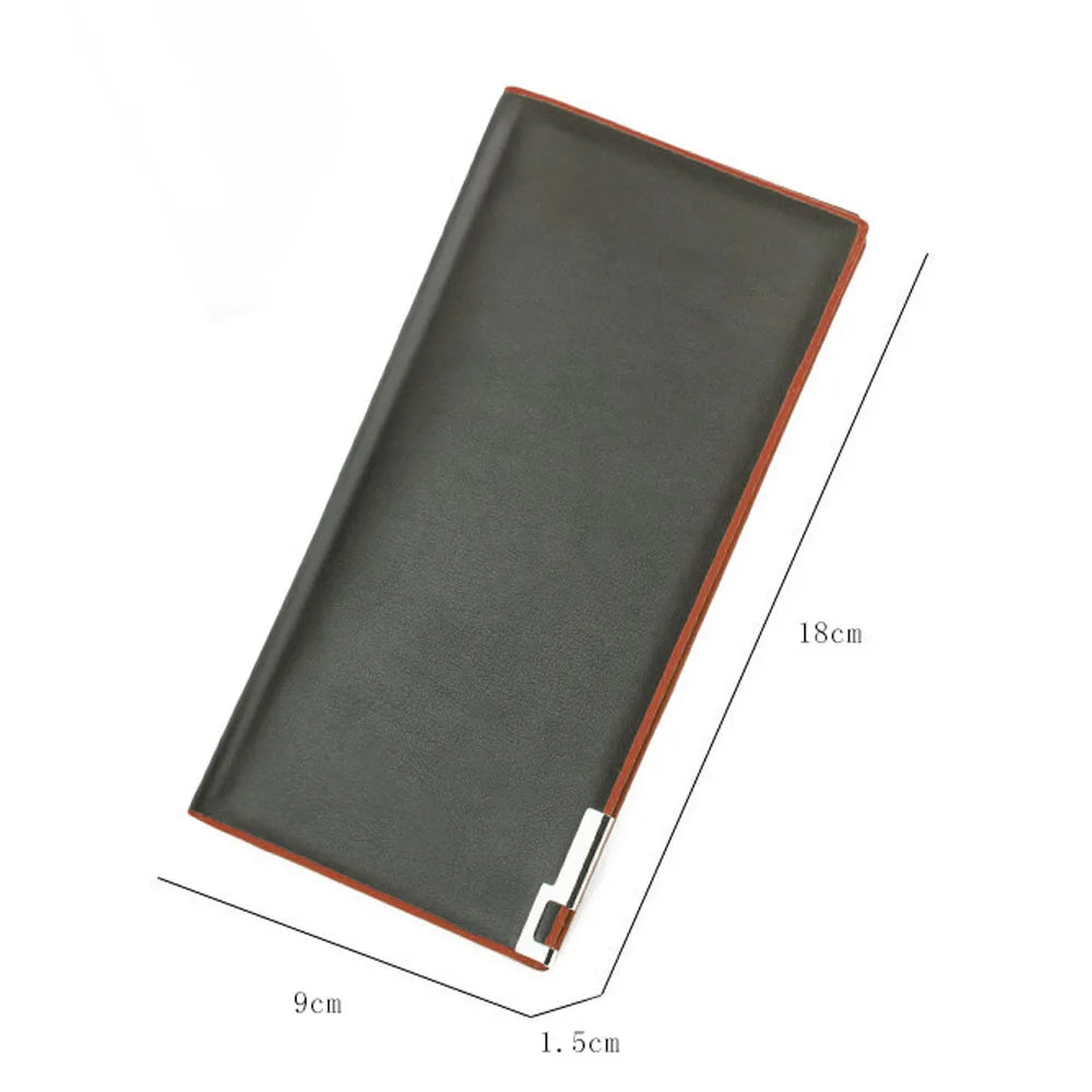 New Men's Wallet Thin Slim Wallet Long Male Business Clutch Bag Coin Purse Luxury Brand Men Wallet Carteira Masculina Cardholder