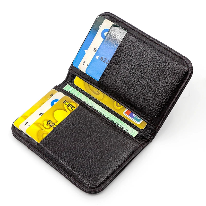 Portable Slim Soft Wallet PU Leather Mini Credit Card Wallet Purse Card Holders for Men Wallet Thin Small Short Wallets