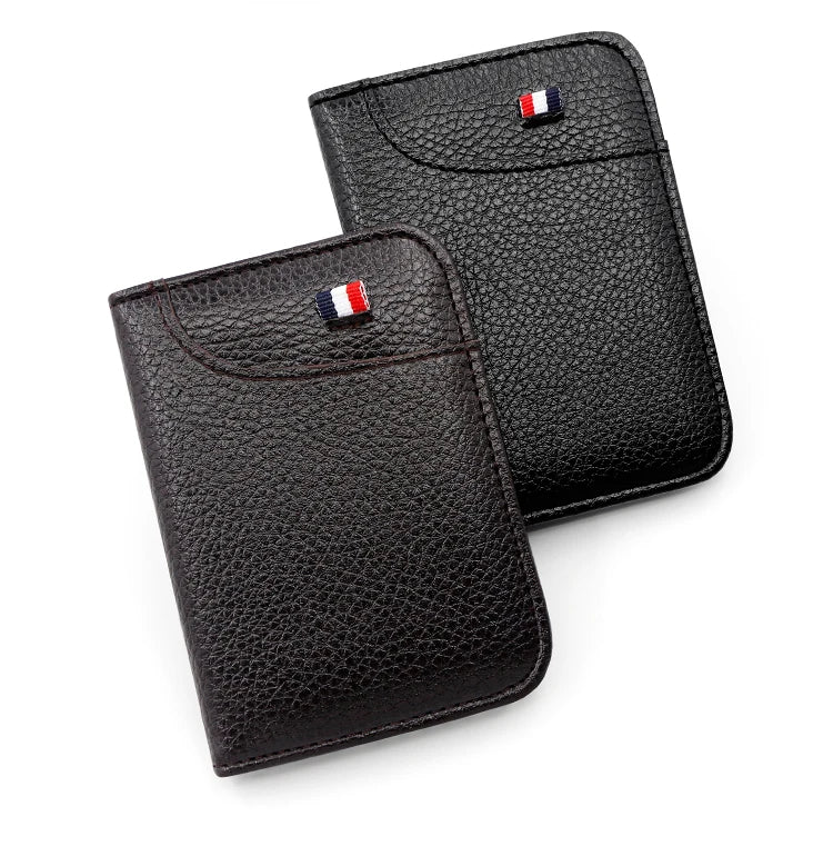 Portable Slim Soft Wallet PU Leather Mini Credit Card Wallet Purse Card Holders for Men Wallet Thin Small Short Wallets