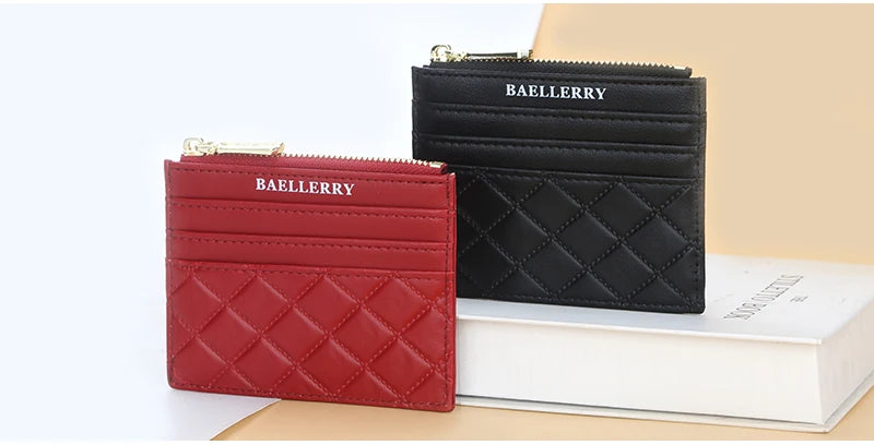 New Mini Women Wallets Card Wallets Slim Zipper PU Leather Top Quality Fashion Female Purse Card Holder Wallet