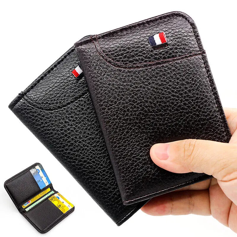 Portable Slim Soft Wallet PU Leather Mini Credit Card Wallet Purse Card Holders for Men Wallet Thin Small Short Wallets