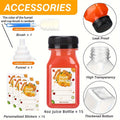 SUPERLELE 100/64/50/48/15pcs Juice Bottles, 4oz/8oz/12oz Plastic Bottles With Caps, Plastic Reusable Water Bottle, Clear Bulk Drink Containers With Lids, Wedding And Party Supplies, For Juicing, Smoothie, Drinking, Milk, Soda
