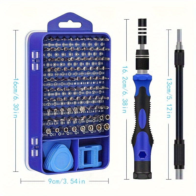 1SET 1pc 115-in-1 Blue Precision Screwdriver Set, Upgraded Multifunctional Electronic Repair Tool Set, Comes with Box, Many Styles, Suitable for Electronic Products, Phones, Computers, iPhones, Glasses, Watches, etc