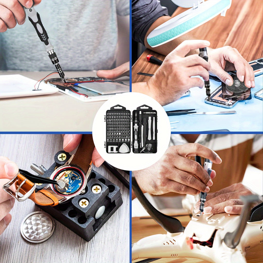 115 in 1 Precision Screwdriver Set, Multi-Purpose Repair Tool Kit for Watches, Computers, Phones, Glasses, Cameras - Portable & Professional DIY Hardware Tools with Case - Ideal Father's Day Gift