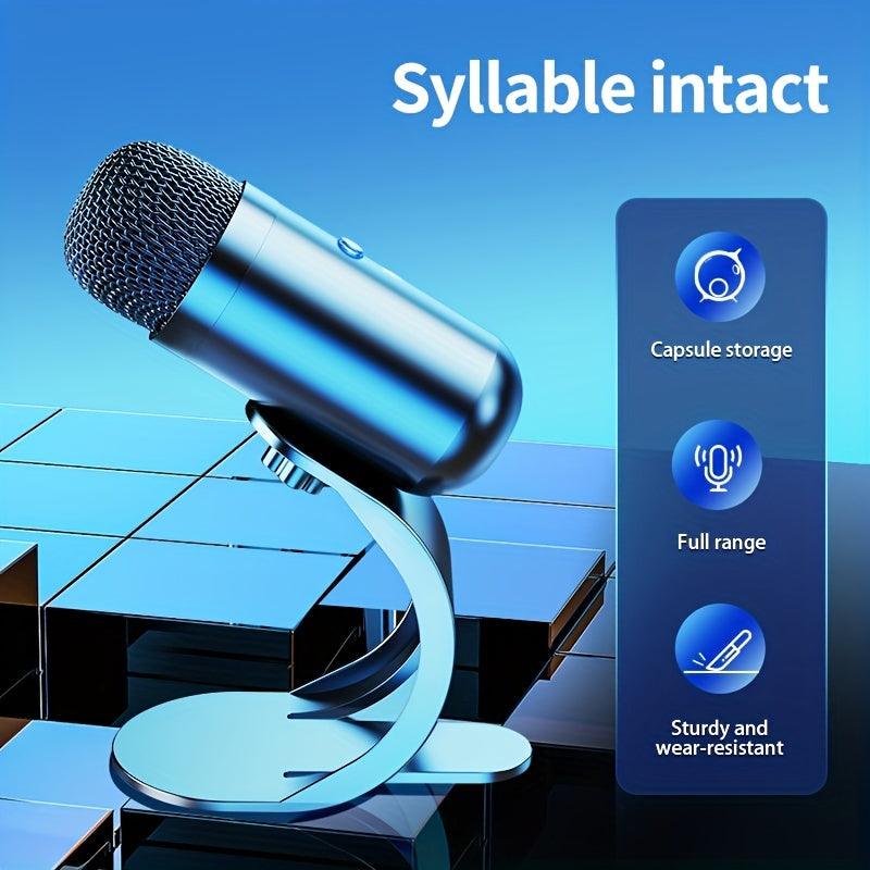 Professional USB Microphone Kit Plug & Play for Studio, E-sports, Singing The microphone used for computers is easy to use and has clear sound quality