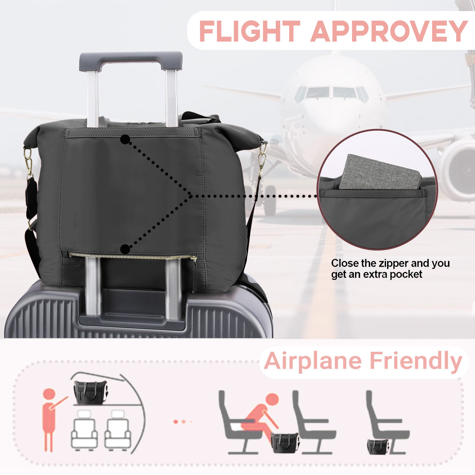 [Unisex Large Capacity Travel Bag]-Multi-functional travel bag-Separation of Wet and Dry | Stylish And Practical Compartment Design-Convenient Side Pocket,Holds 15.6-inch Computer, Ideal for home organization, family trips, h